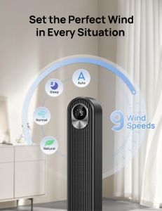 DREO 42" Smart Tower Fan – 9-Speed Bladeless, Silent, WiFi/Alexa, Oscillating