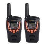 Cobra AM655 Compact Walkie Talkies for Adults (2-Pack) - 8 km Range, 16 Channels and 121 Privacy Codes, Weather Resistant, Rechargeable Two Way Radios, Black