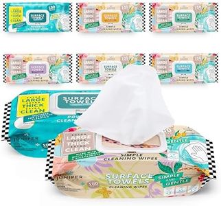 Juniper CLEAN 6 Packs Surface Cleaning Wipes, Thick & Large Dispose, All-Purpose Cleaner for Bathroom, Kitchen, Office, 100 Count Soft Flow, Biodegradable, Mix Scent