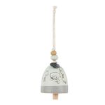 DEMDACO Winnie-The-Pooh Everyday Collection Friendship Grey and White 2 inch Stoneware Mini Inspired Bell Ornament