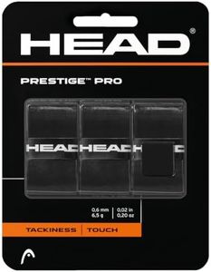 HEAD Prestige Pro Racquet Overgrip - Tennis Racket Grip Tape - Black, 3 Pack