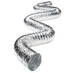 Zion Aluminum Dryer Vent Hose 4 Inch 25 FT Flexible Tubing Air Conditioner Extension Hose for Grow Tent HVAC Air Duct AC Pipe