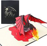 PopLife Fire Breathing Dragon 3D Pop Up Father's Day Card - Pop Up Happy Birthday Card, Congratulations, Get Well, Just Because - Mythical Animal, Fantasy Card, GoT, Magical Gift, LOTR - for Son, Dad