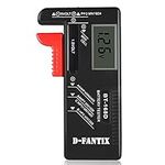 D-FantiX Digital Battery Tester Battery Checker for AA AAA C D 9V 1.5V Button Cell Batteries (Model: BT-168D)