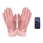 USB Heated Gloves for Women, Rechargeable Electric Heated Gloves for Women, USB Heated Gloves for Outdoor Cycling, Camping, Hiking, Skiing