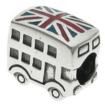 Dreambell 925 Sterling Silver World Travel Tourist Bead for European Charm Bracelet (UK Britain Coach Bus)