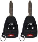 2 KeylessOption Replacement Remote Head Ignition Key Keyless Entry Combo Compatible with KOBDT04A OHT692427AA