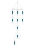 BLUEWING 18in Fishing Soft Squid Spreader Bar Offshore Fishing Spreader Bar with 6in Soft Squid and Big Game Trolling Lure for Wahoo Tuna Marlin Mahi Mahi, Blue