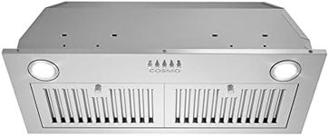 COSMO COS-30IRHP 30 in. Insert Range Hood with Push Button Controls, 3-Speed Fan, LED Lights and Permanent Filters in Stainless Steel