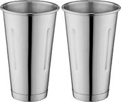 Bits N Things 30 oz. Stainless Steel Malt Cup - Milkshake/Cocktail - Pack of 2