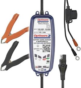 OptiMate 3 12V Motorcycle Automatic Battery Charger Optimiser