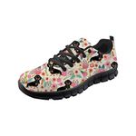 chaqlin Womens Running Shoes Lovely Dachshund Dog Pattern Print on for Ladies Outdoor Running Sneakers Mens Casual Sport Gym Jogging Athletic Shoes with Lace up Size UK7=Eu39