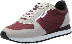 BOSS Kai Retro Style Low Profile Sneaker, Burgundy Plum, 11