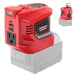 200W Power Inverter for Milwaukee M18 Battery, DC 18V to AC 110-120V Battery Inverter, Portable Power Station Generator, Charger Adapter Battery Powered Outlet w/ 2 USB Ports & 1 Type-C & 1 AC Outlet