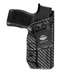 PoLe.Craft P365XL Holster, Carbon Fiber Kydex Holster IWB For sig P365XL Holsters Concealed Carry - Inside Waistban Carry Concealed Holster sig P365XL Pistol Gun Case Accessories (Black, Right Hand)