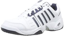 K-Swiss Performance Men's KS TFW Accomplish III Tennis Shoes, White (White/Navy 37), 9.5 (44 EU)