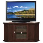 Leick Home Riley Holliday 46" Corner TV Stand, Chocolate Cherry Finish