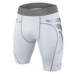 TCA Men's CarbonForce Pro Compression Base Layer Shorts Thermal Under Gear - White, S