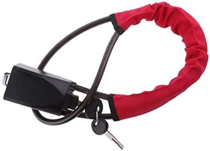 RUNZE Anti-Theft Lock, Steering Wheel Lock, Steering Wheel Lock, Universal Fit for Vehicles, Easy Installation, Boxed (Red)