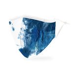 Weddingstar 3-Ply Adult Washable Cloth Face Mask Reusable and Adjustable with Filter Pocket - Blue Tie-Dye