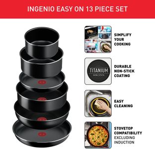 Tefal Ingenio 13-Piece Cookware Set – Non-Stick Stackable Pans