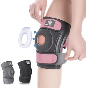 MAYKI Knee Brace with Patella Gel Pad for Women 1 PCS, Adjustable Breathable Knee Supports for Arthritis/Ligament Damage, Running/Weight Lifting