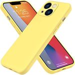 AYSZNBLA for iPhone 14 Case,Liquid Silicone Gel Rubber Phone Case,Non-Yellowing Phone Bumper Cover,Multi-Color Silicone Phone Case,Non-Slip Full Body Ultra Slim Protective Cover,6.1-Inch(Yellow)