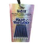 PME Candles with Happy Birthday Plaque, Blue, 1.5 x 9.1 x 17.6 cm