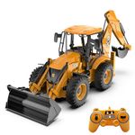 Spobot Remote Control Backhoe Loader Excavator RC Front Loader Truck Construction Tractor Control Engineering Vehicle Bulldozer Full Function Bucket Truck Kids Toy with Lights and Sound