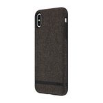 Incipio Carnaby Stylish Slim Protective Case for iPhone Xs Max (6.5") with Soft Premium Fabric and Anti-Slip Grip - Gray