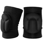 LICQIC Protective Knee Pads, Knee Pads for Adults with Thick Sponge Anti-Slip Collision Avoidance Knee Sleeve for Wrestling Mountain Bike Skateboarding (Black, L)