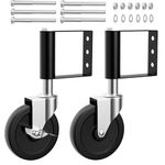 Spring Loaded Gate Caster 5-Inch,Heavy Duty Spring Loaded Gate Wheel,Gate Wheels for Wooden Gate,Metal Tube Gate,Fence,330 Lbs Capacity,Set of 2