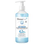 Sea Breeze Hand Sanitiser Gel - 500ml Pump Bottle - 70% Alcohol - Made in the UK (Single)