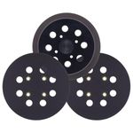 3 Pack Sander Replacement Pad for R2600 and R2601, 5 Inch 8 Holes Hook and Loop Orbital Sander Backing Pads Compatible with Ryobi RS290, RS240, RS280/RS280VS, RS281VS, P411 Random Orbit Sander