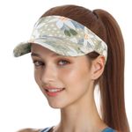 Kordear Sun Visors for Women - Adjustable Visor Hat, Golf Visor Ladies Sun Visor Hat Ponytail Baseball Cap Printed Tennis Running Visors Cap for Women Men