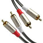 VIOY RCA Cable (2.8M), 2RCA Male to 2RCA Male Stereo Audio Cable, [Dual Shield Gold-Plated] Unbalanced RCA Subwoofer Cable for Home Theater, HDTV, Amplifiers, Hi-Fi Systems, Car Audio