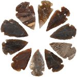 5 Pieces Fancy Jasper Arrowhead, Crystal and Healing Stone Flint Rock Arrow Head - 1" to 1.5" Arrowheads for DIY Project Craft Point Jewelry Making