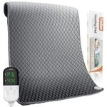 Focbeo Heating Pad, 32" x 24" Electric Heat Pad with 6 Temperature Levels 4 Time Settings, Automatic Switch-Off, Heat Pads for Back Neck Shoulder Belly Period Pain Relief, Machine Washable