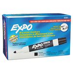 Expo Low Odor Bullet Tip Dry Erase Markers, 12 Black Markers (82001)
