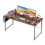 Flrrtenv Home Office 63 Inch Computer Desk, Modern Industrial Simple Table, Workstation, Study Writing Desk, Rustic Brown