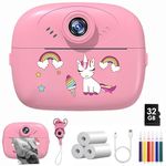 Kids Camera Instant Print, Christmas Birthday Gifts for Girls Boys, Selfie Digital Camera with 1080P Videos,Toddler Portable Travel Camera Toy for 4 5 6 7 8 9 Year Old Boys Girls