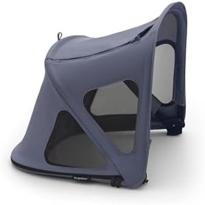 Bugaboo Capota ventilada Fox y Cameleon, extensible para una protección adicional y una protección solar óptima, repelente al agua, Seaside Blue