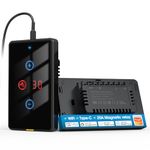 SMATRUL Smart Water Heater Switch with USB C Port, 20A Smart Switch Compatible with Alexa, WiFi Smart Touch Switch with Fluorescent Strip Design, Manual Countdown,Timing, Memory Functions (Black)