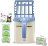 Neater Pets Neater Scooper Standard Size, 60 Refill Bags – Mess-Free Cat Litter Scooper with Bag, Spill-Proof Kitty Litter Scoop with Bin/Scoop Holder