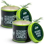 Murphy's Naturals Mosquito Repellent Candle | DEET Free | Made with Plant Based Essential Oils and a Soy/Beeswax Blend | 30 Hour Burn Time | 9oz | 2 Pack