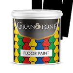 GRANOTONE Floor Paint 1 Litre Jet Black Colour Polyurethane and Acrylic Polymer Based Concrete Sealer Anti Slip Thick and Durable for Cement Floor and Tiles Made in India