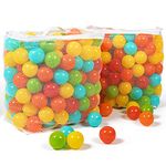 Milliard Ball Pit Balls – Pack of 400 / 5 Bright Colors in 2 Mesh Storage Bags / Plastic Balls for Ball Pit