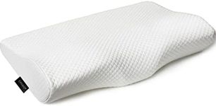 EPABO Contour Memory Foam Pillow Orthopedic Sleeping Pillows, Ergonomic Cervical Pillow for Neck Pain - for Side Sleepers, Back and Stomach Sleepers, Free Pillowcase Included (Firm & Standard Size