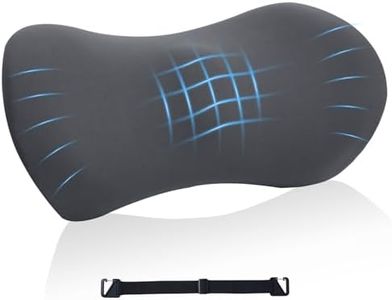 Lumbar Support Pillow for Office Chair and Car Seat, Lumbar Pillow with Adjustable Strap, Memory Foam Back Pillow for Lower Back Pain Relief, Back Support Pillow for Sitting, Driving, Traveling