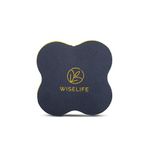 Wiselife Aqua Yellow Knee Pad | High Density Premium ECO-TPE Foam Material, Soft Surface, Kneeling Support for Yoga, Cushion for Knees, Hands, Wrists, and Elbows (Navy Blue/Yellow - Single)